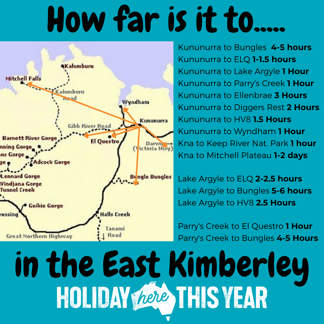 How far is it to drive in the East Kimberley