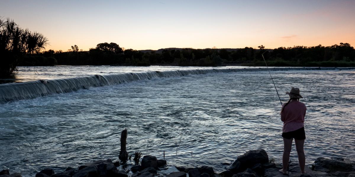 Fishing at Ivanhoe Crossing